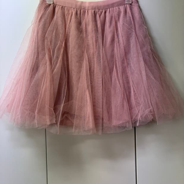 핑크 레이스 샤를 스커트 