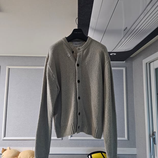 [거의 새것] 토니웩 알파카 세이지 그레이 가디건 xl