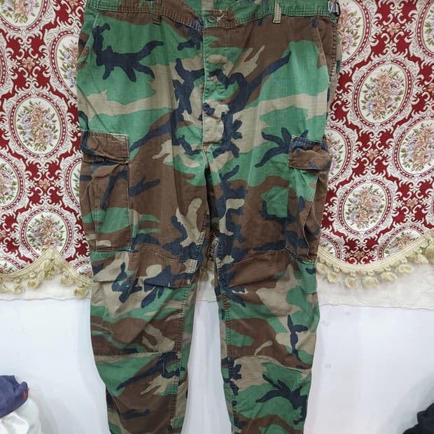 오리지널 미군 우드랜드 BDU 립스탑 카고팬츠

