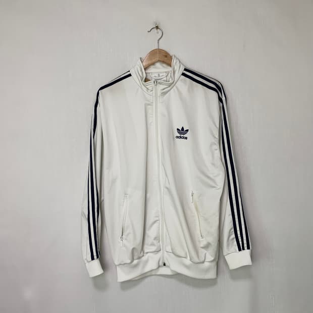 아디다스 파이어버드 져지 빈티지 삼선 트랙 자켓 화이트/네이비 L