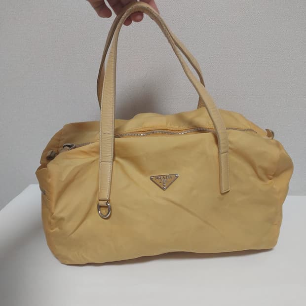 프라다 옐로우 테수토 나일론 토트백 (정품)
