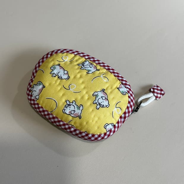 노란돼지 카드지갑