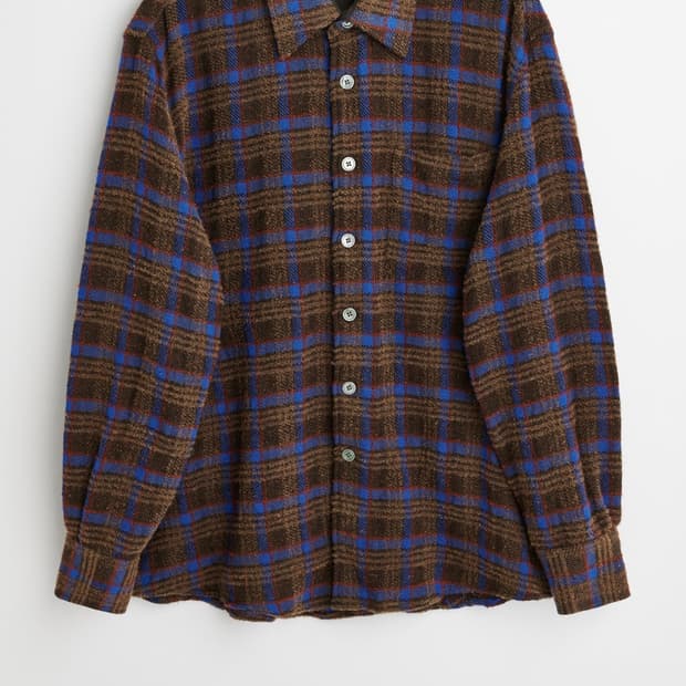 아워레가시 어보브 셔츠 브라운 판코우 체크 사이즈50