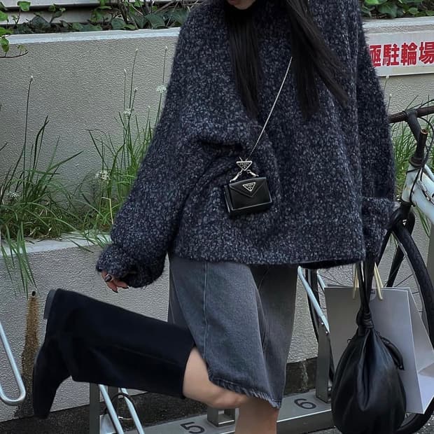 트리밍버드 나이트포크 니트