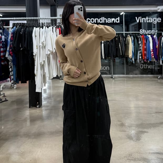 꼼데가르송 플레이 블랙와펜 가디건