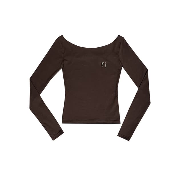 뉴얼린 엠블럼 로고 보트넥 탑 Emblem Boat neck Top