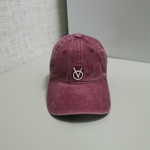 빈스모크 OV 워싱 볼캡 모자 버건디 희귀