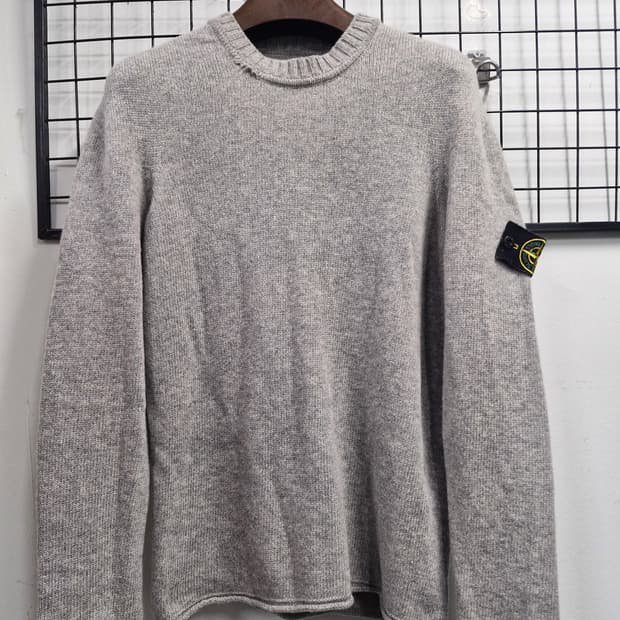 95M 스톤아일랜드 울 니트 스웨터 그레이