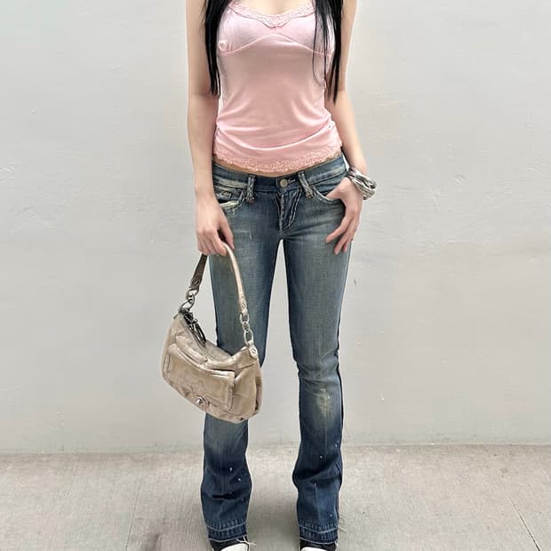 Pastel pink jewelry detail sleeveless 