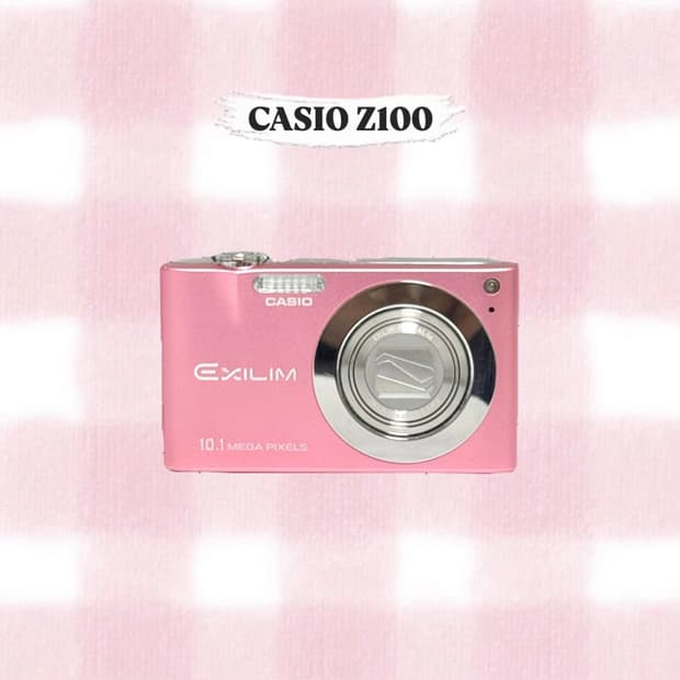 카시오 엑슬림 Z100 베이비핑크 빈티지디카