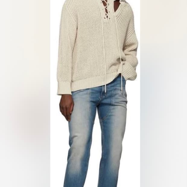 Y/Project 더블 넥 봄 니트 L