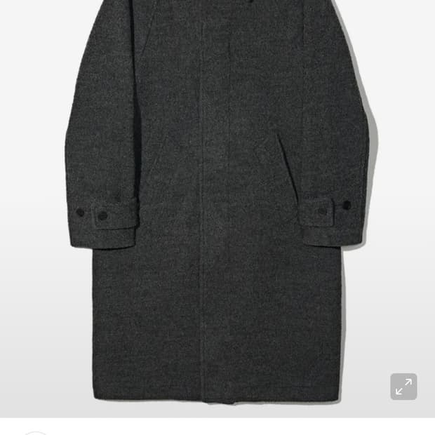 파르티멘토 100% 컬리 울 발마칸 코트 차콜 M 남여공용