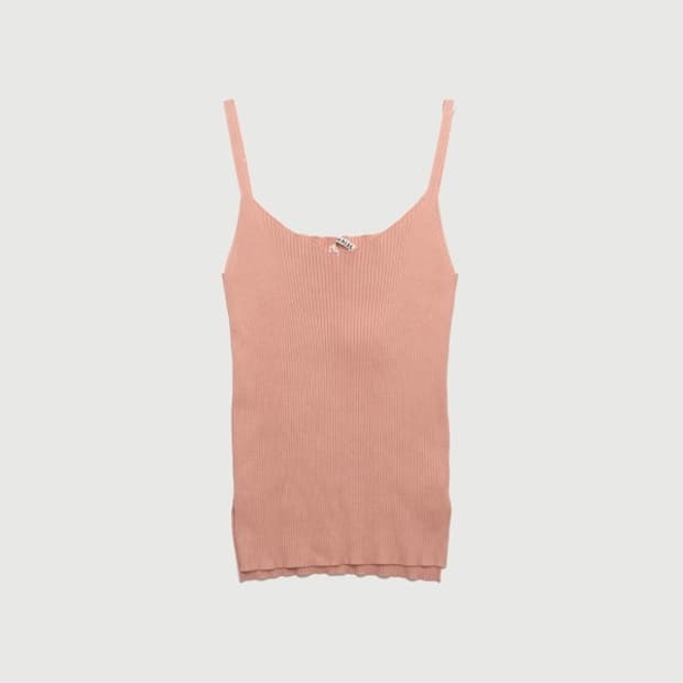 superfine high gauge rib knit camisole
