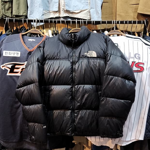 (XL) 노스페이스 700 눕시 패딩점퍼 블랙 거위털 다운자켓 