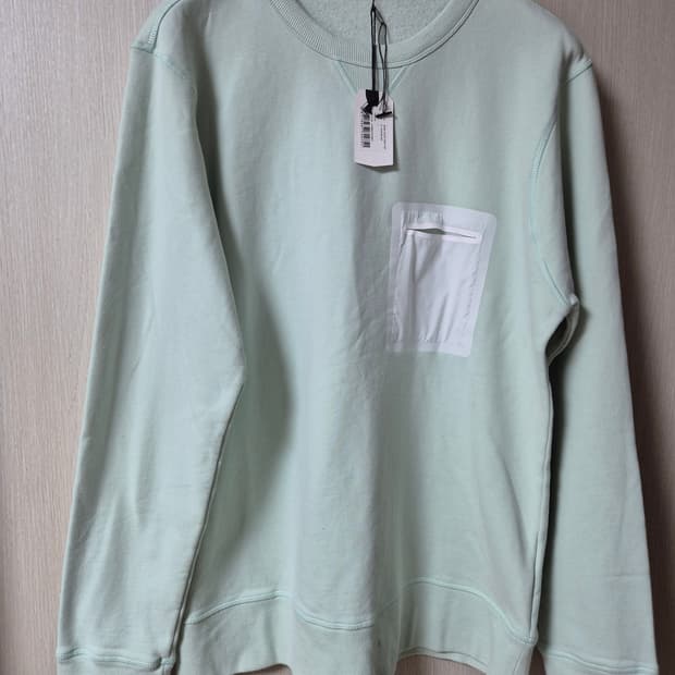 (새제품) DENHAM 덴함 포켓 맨투맨 민트 스웻셔츠 라지