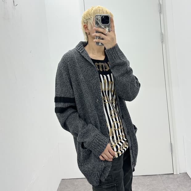 Vintage grunge shawl cardigan
