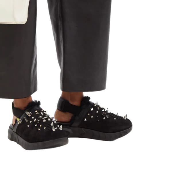 Givenchy black suede studded