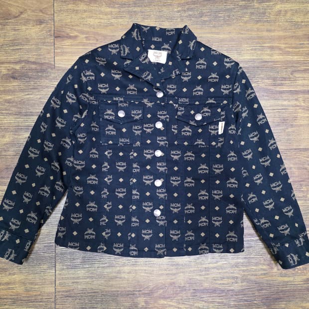 Mcm 아동 로고패턴 데님자켓 