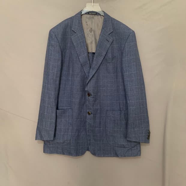 XXL 캠브리지멤버스 로얄스탠다드 제냐 린넨 체크 블레이저 자켓