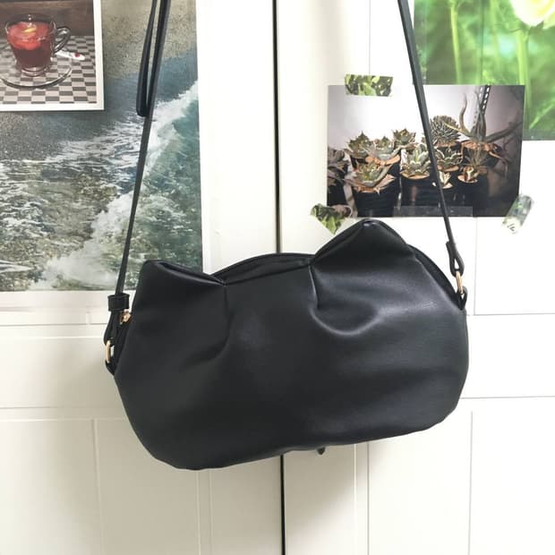 일본빈티지 네코 크로스백 블랙 미니 고양이 모리걸 미니멀