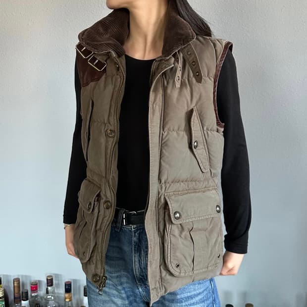 [S]폴로 랄프로렌 레더 푸퍼 헌팅 베스트