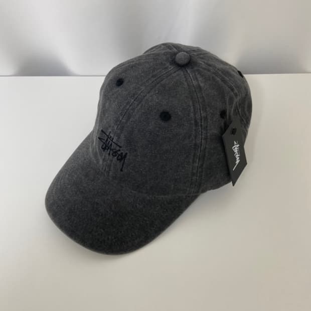 스투시 모자 볼캡 Stussy 그레이 워싱 빈티지 피그먼트 챠콜