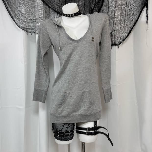 gray hood one piece