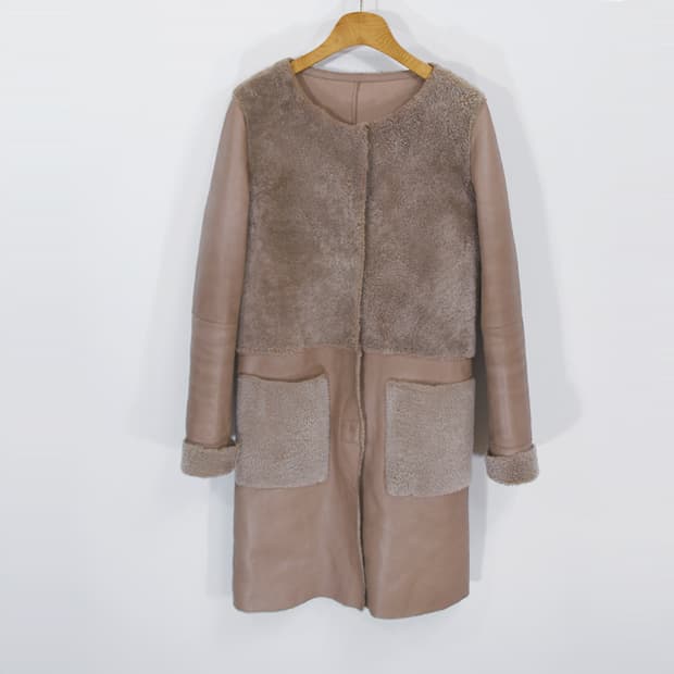 sheepskin 무톤 (양모 시어링) 코트