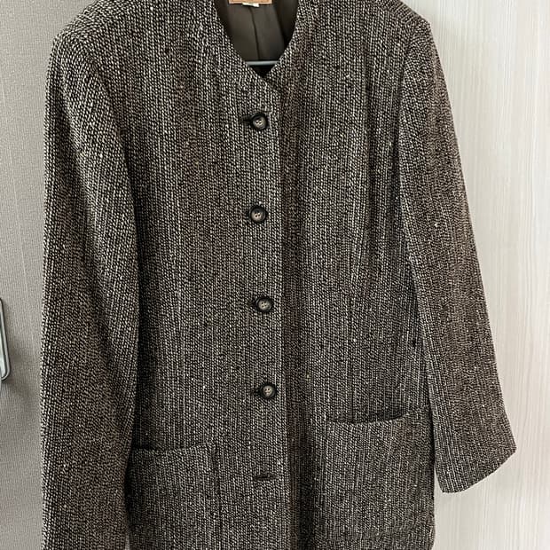 (빈티지) 노카라 울 자켓