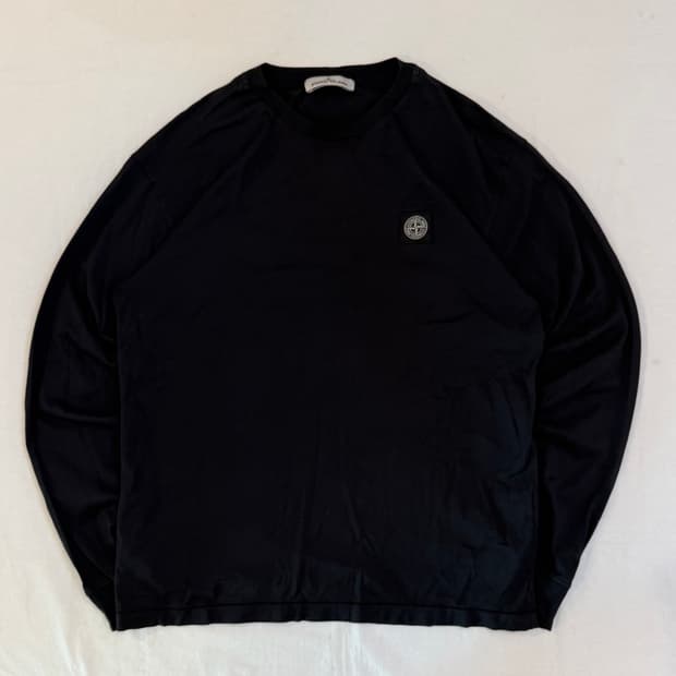 스톤아일랜드 컴파스 패치 롱슬리브 긴팔티 블랙