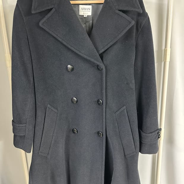 아르마니 꼴레지오니 더블 브레스티드 코트
