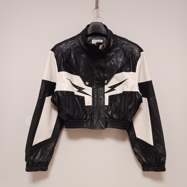 유니크만 빈티지 크롭 레더자켓
