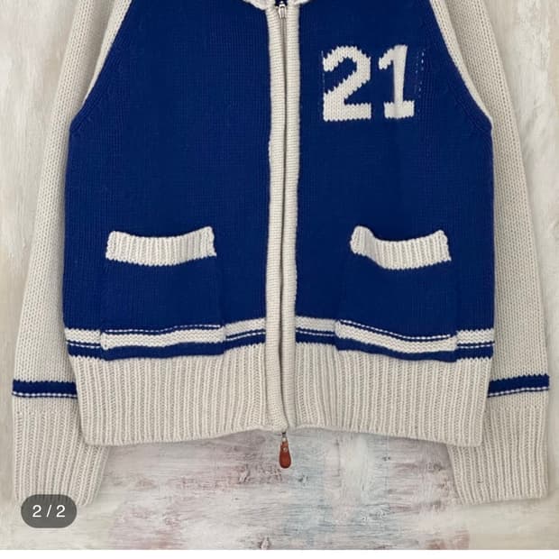 Artist Komplex 아티스트 컴플렉스 코위찬 니트 집업 블루