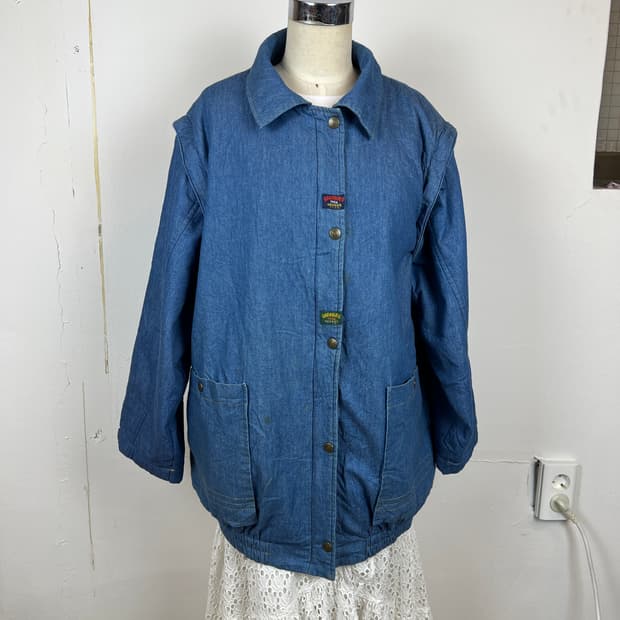 JPN 마마지아나 데님 양털 안감 집업 자켓 데님 양털 자켓