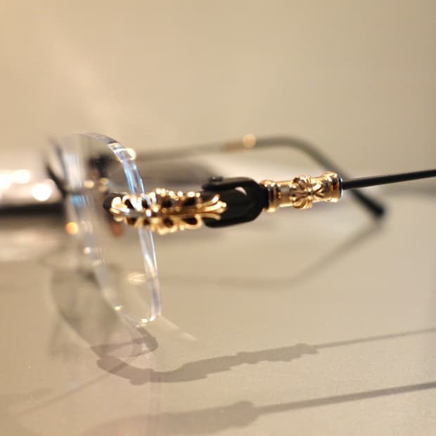 크롬하츠 필스3  블랙/골드 MBK/18KGP 무테안경