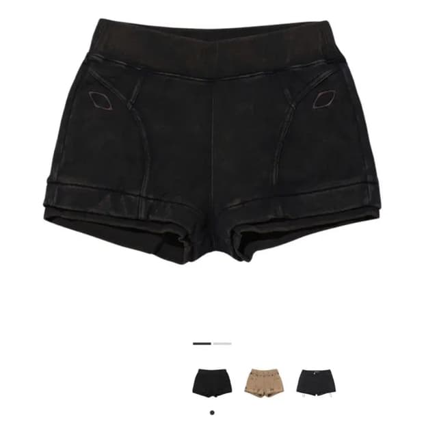 미스치프 마이크로 워시드 쇼츠 반바지 블랙