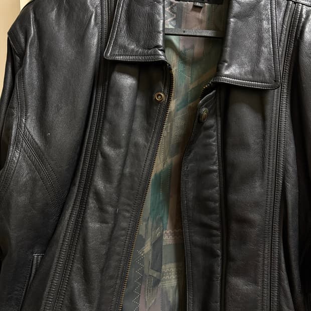 빈티지 레더 재킷