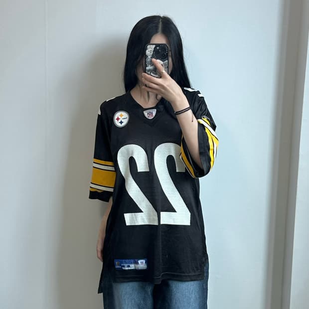 리복 NFL 피츠버그 럭비 티셔츠