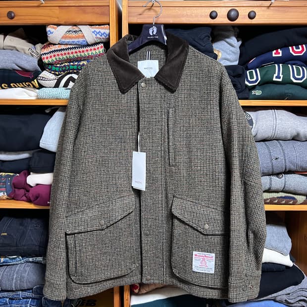 헤지스 해리스 트위드 헌팅 자켓