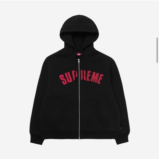 슈프림 아크 써멀 후드 집업 스웻셔츠 블랙