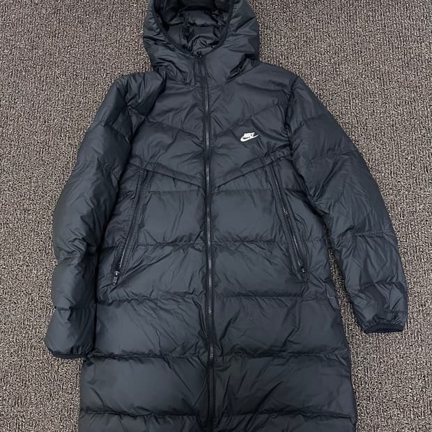 NIKE 나이키 덕다운 롱패딩 블랙 95(M)