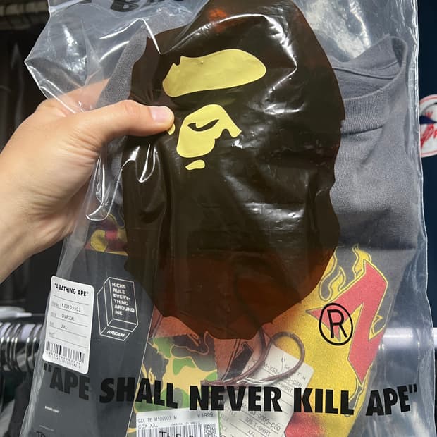 [XXL] 세인트미카엘x베이프 건즈 반팔 티셔츠 풀구성