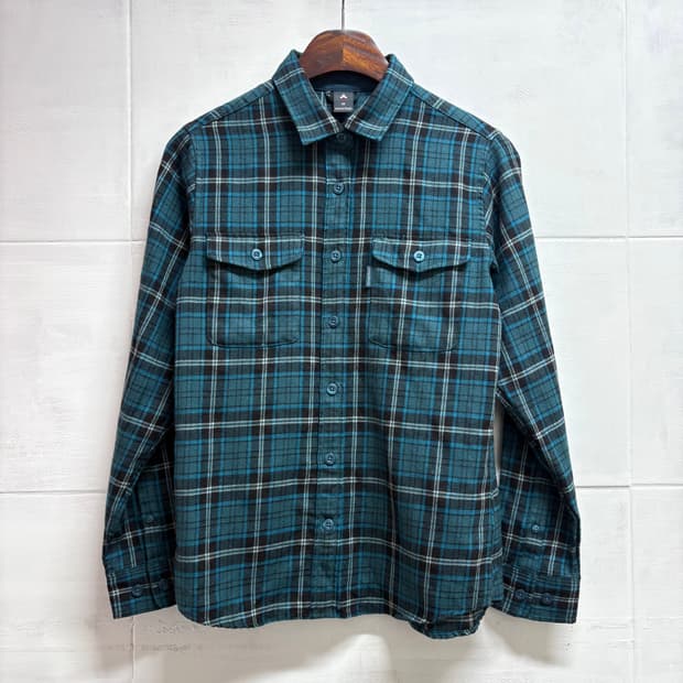 몽벨 montbell 체크 울 남방 셔츠 M