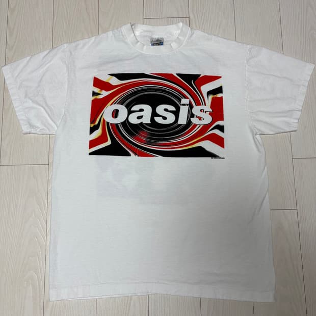 [L] 90s 오아시스 밴드 티셔츠