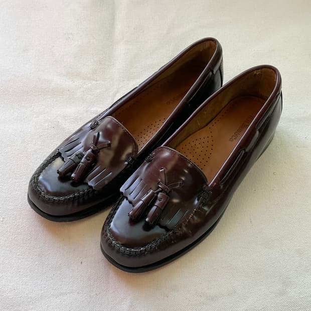 G.H. Bass / 지에이치 바스 테슬 로퍼 가죽 구두 / 다크 버건디