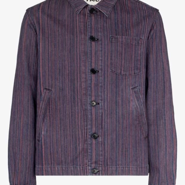 YMC 스트라이프 셔츠 재킷 L사이즈