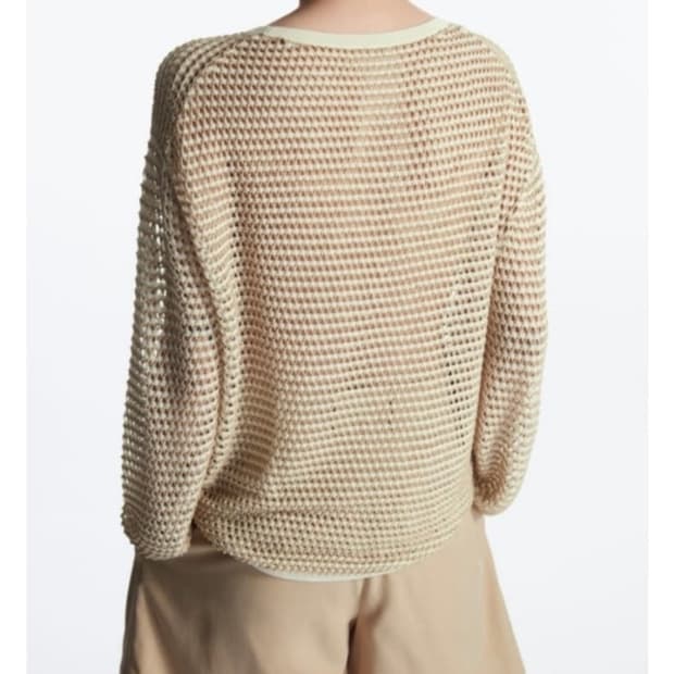 코스 그물망사 니트 스웨터