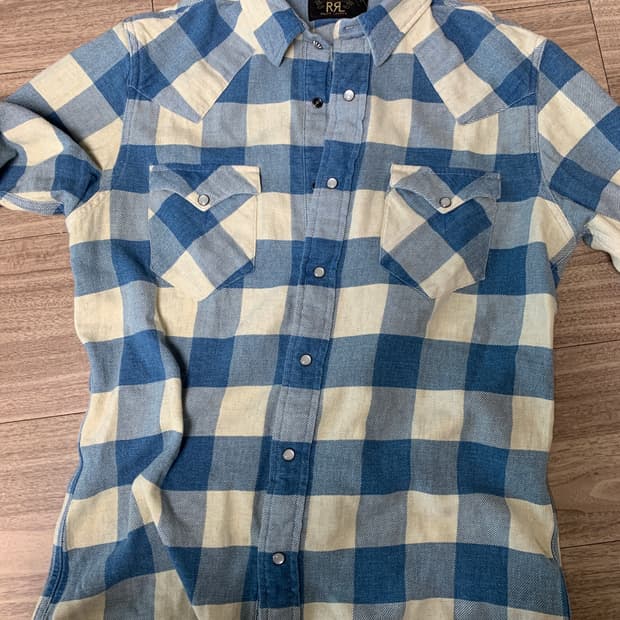 더블알엘 플레드 셔츠 