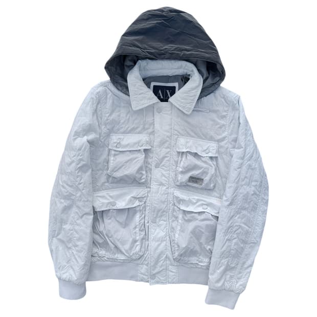 Armani Exchange 알마니 리플렉티브 후디 유틸리티 자켓