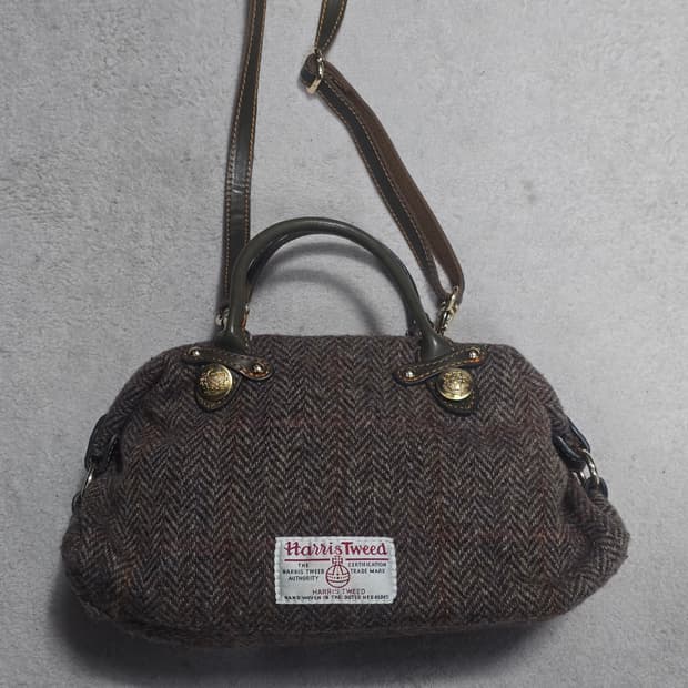 해리스 트위드 울 토트 크로스백